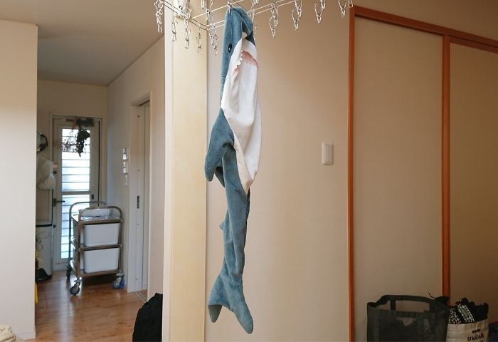 IKEAのサメ、洗濯乾燥